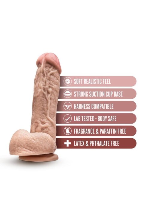 DR. SKIN MR. D 8.5 INCH DILDO WITH BALLS BEIGE TONGA