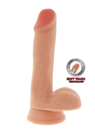 Dual Density Dildo 6 in. Balls Light skin tone SCALA