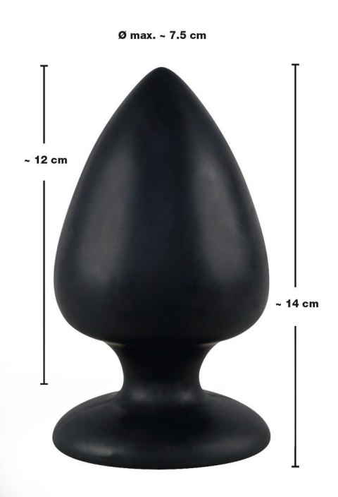 Korek analny Black Velvets silikonowy duży z przyssawką 14 cm Black Velvets