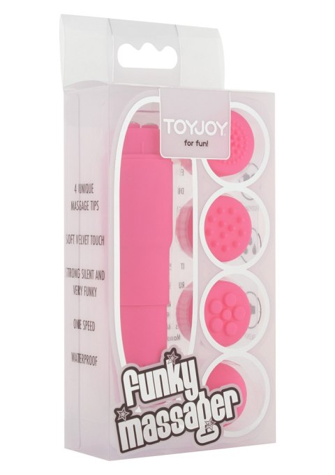 Masażer ToyJoy Funky różowy na baterie AA TOYJOY