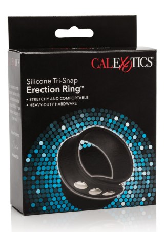 Pierścień erekcyjny silikonowy Calexotics czarny z regulacją CalExotics