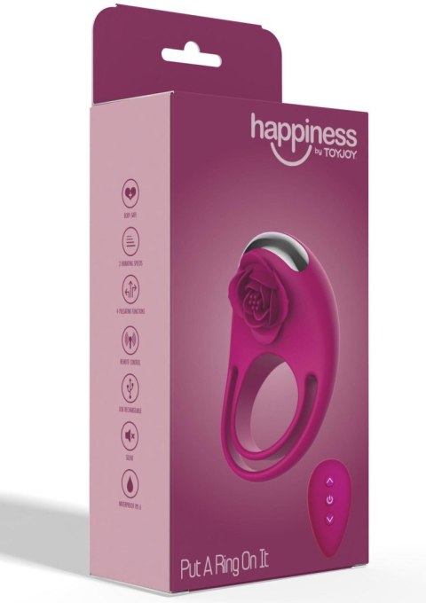 Pierścień wibrujący Put A Ring On It ToyJoy fuksja pilot USB TOYJOY
