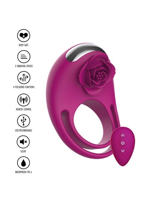 Pierścień wibrujący Put A Ring On It ToyJoy fuksja pilot USB TOYJOY