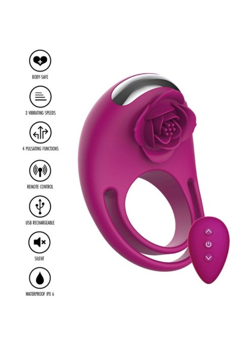 Pierścień wibrujący Put A Ring On It ToyJoy fuksja pilot USB TOYJOY