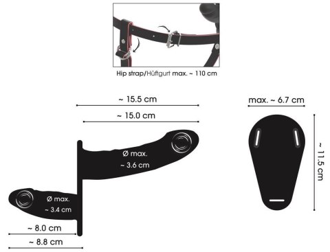 RC Vibrating Double Strap-On ORION