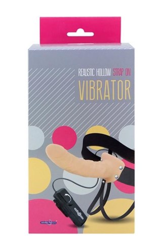 REALISTIC HOLLOW STRAP ON VIBRATOR 8INCH TONGA
