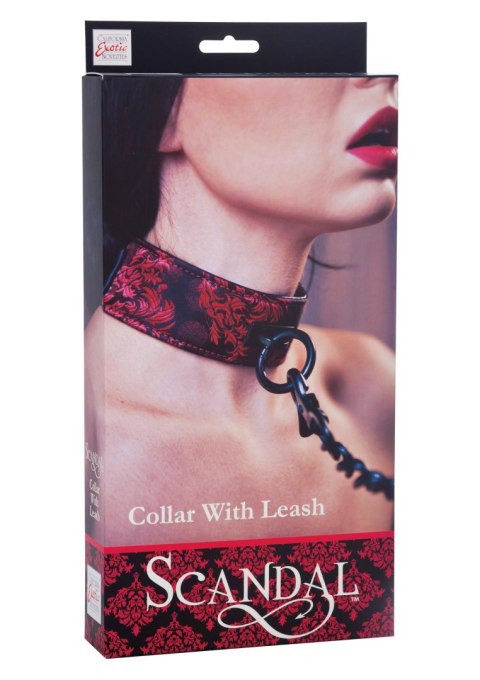 Scandal Collar with Leash Black SCALA