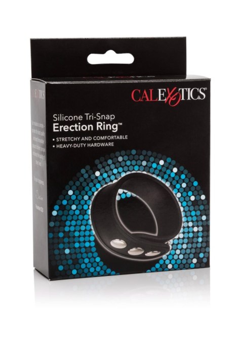 Silicone 3-Snap Erection Ring Black SCALA