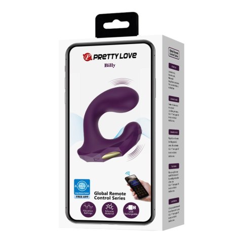 PRETTY LOVE - Billy Purple, 12 vibration functions Mobile APP remote control Baile - Boys of Toys Sp. z. o.o. (dystrybutor)