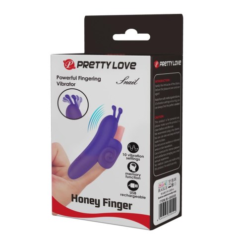 PRETTY LOVE - Snail Honey Finger, 10 vibration functions Memory function Baile - Boys of Toys Sp. z. o.o. (dystrybutor)