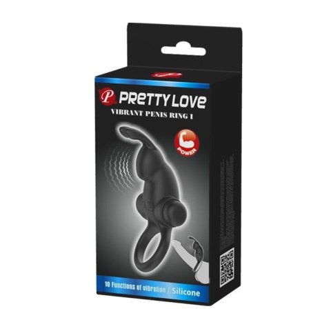 PRETTY LOVE - VIBRANT PENIS RING I Black Baile - Boys of Toys Sp. z. o.o. (dystrybutor)