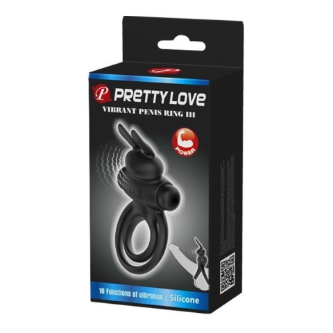 PRETTY LOVE - VIBRANT PENIS RING III Black Baile - Boys of Toys Sp. z. o.o. (dystrybutor)