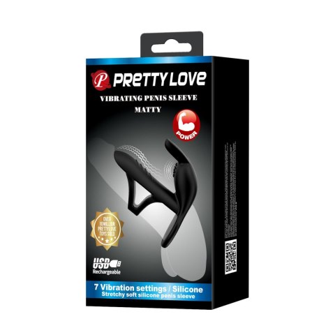 VIBRATING PENIS SLEEVE MATTY, 7 vibration functions Memory function Baile - Boys of Toys Sp. z. o.o. (dystrybutor)