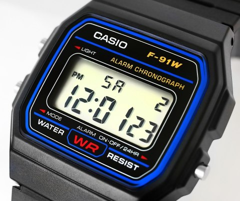 Zegarek Męski CASIO F-91W-1YEG + BOX CASIO