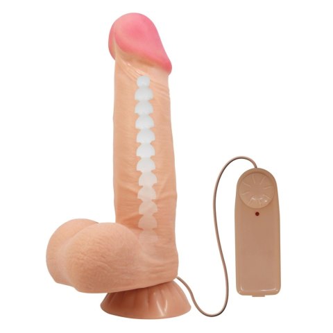 BAILE - Sliding Skin 8,5'' Flesh Vibration Bendable Suction base TPR ABS Baile - Boys of Toys Sp. z. o.o. (dystrybutor)