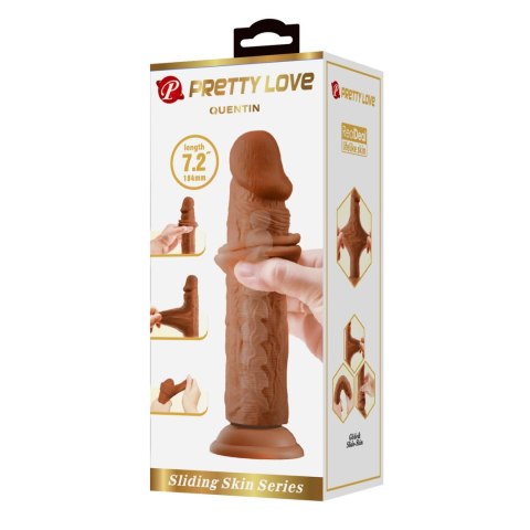 PRETTY LOVE - QUENTIN 7.2"(184mm) Sliding Skin Series TPR, Suction base Bendable Baile - Boys of Toys Sp. z. o.o. (dystrybutor)