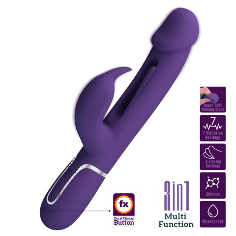 PRETTY LOVE - Kampas dark Purple, 7 vibration functions 4 licking settings Baile - Boys of Toys Sp. z. o.o. (dystrybutor)