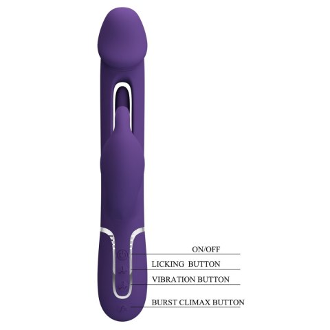 PRETTY LOVE - Kampas dark Purple, 7 vibration functions 4 licking settings Baile - Boys of Toys Sp. z. o.o. (dystrybutor)