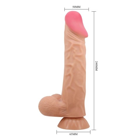 BAILE - Sliding Skin 9,4'' Flesh Vibration Bendable Suction base TPR ABS BAILE