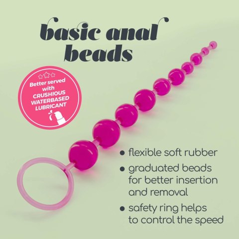 10 BEAD ANAL CHAIN CRUSHIOUS PINK Crushious