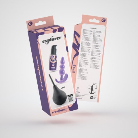 CRUSHIOUS EXPLORER ANAL DOUCHE 90ML WITH ANAL LUBRICANT 50ML AND THE PLUNGER ANAL PLUG Crushious - Lunyvan S.L.
