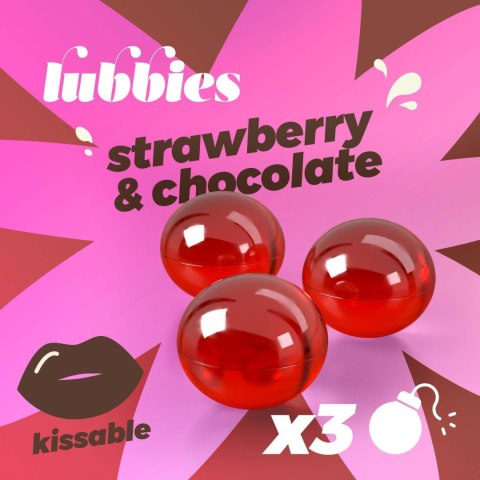 CRUSHIOUS LUBBIES KISSABLE OIL BALLS STRAWBERRY & CHOCOLATE Crushious