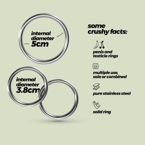 CRUSHIOUS METALEROS 3 METAL COCKRING SET Crushious