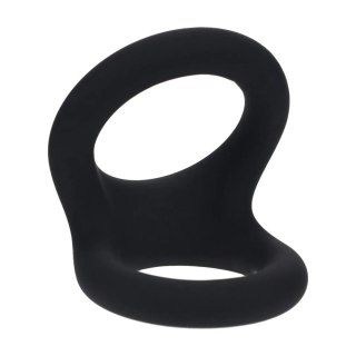 Double O Silicone Cockring - M - Black SHOTS