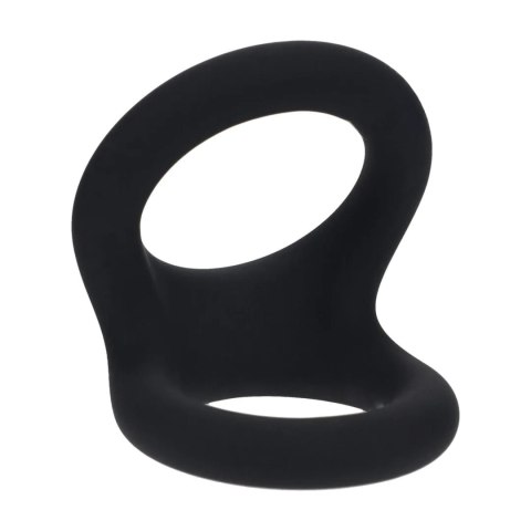 Double O Silicone Cockring - M - Black SHOTS