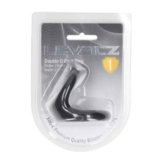 Double O Silicone Cockring - M - Black SHOTS