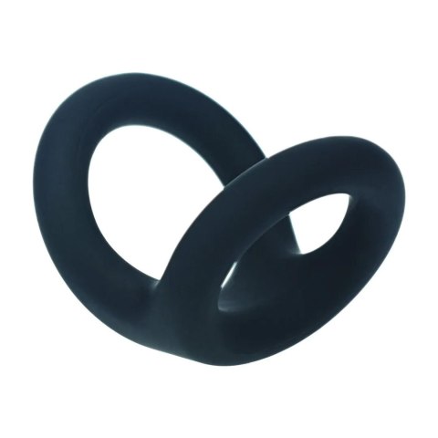 Double O Silicone Cockring - M - Black SHOTS