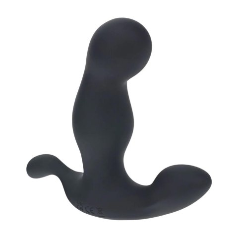 Heating and Vibrating Silicone Prostate Stimulator - Black SHOTS