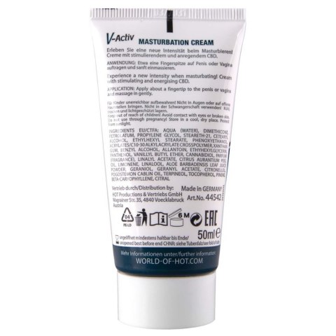 Krem do masturbacji rozgrzewający z CBD Hot VActiv unisex 50ml Hot
