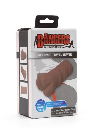 Masturbator Super Wet Travel Beaver Hidden Desire brązowy 13.5 cm Hidden Desire