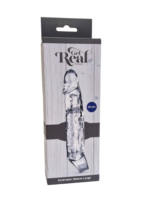 Przedłużka TPE ToyJoy Get Real przezroczysta duża 19 cm TOYJOY