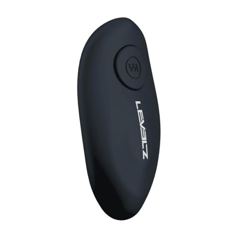 Remote Control Vibrating Silicone Tri O Cockring with Prostate Stimulator - Black SHOTS