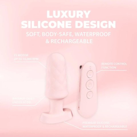 Velvet - Remote Control Vibrating Plug - Pink SHOTS