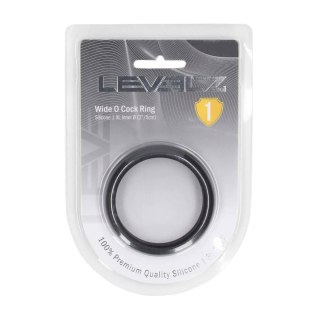 Wide O Silicone Cockring - XL - 50mm - Black SHOTS