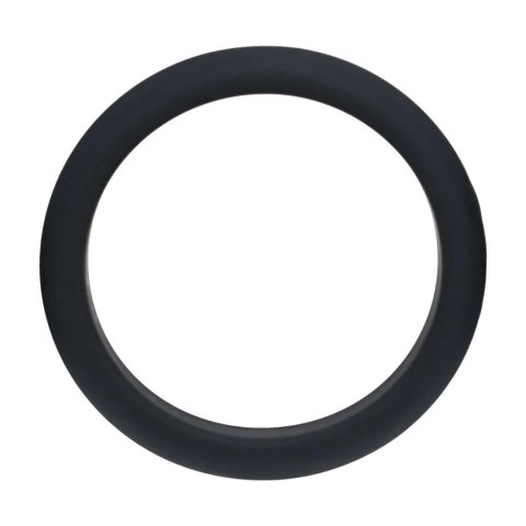Wide O Silicone Cockring - XL - 50mm - Black SHOTS