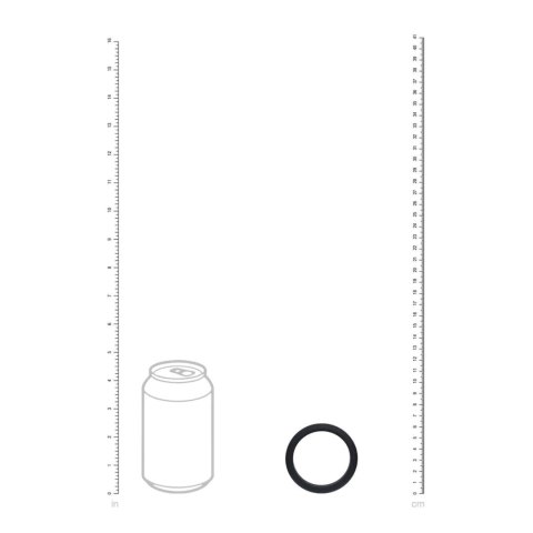 Wide O Silicone Cockring - XL - 50mm - Black SHOTS