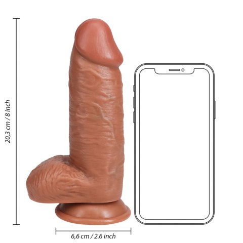 Dildo realistyczne RealRock grube z moszną cieliste 20 cm RealRock