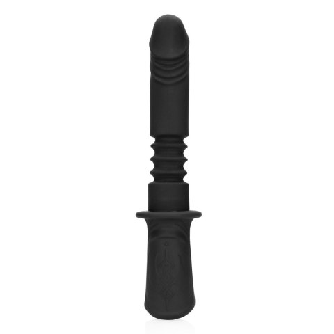Hand Held Vibrating and Thrusting Sex Machine - Black SHOTS