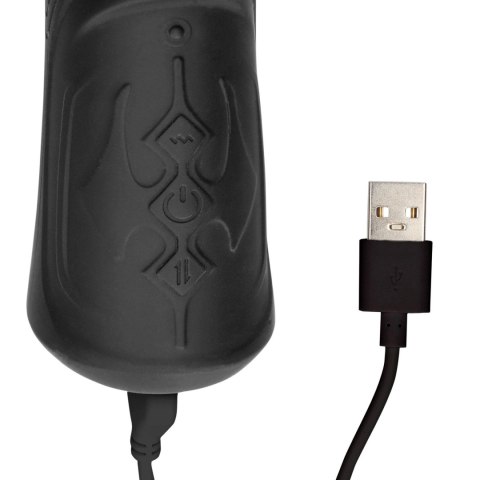 Hand Held Vibrating and Thrusting Sex Machine - Black SHOTS