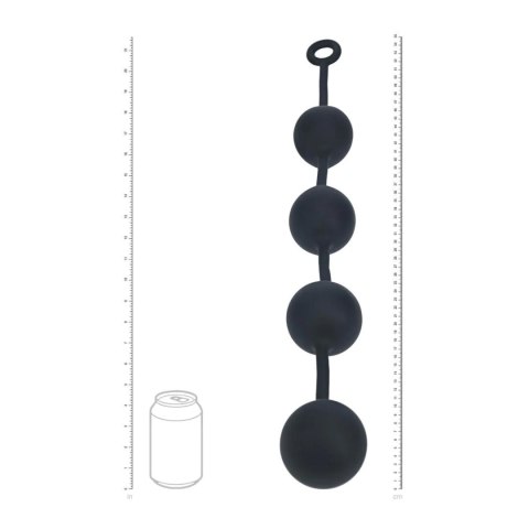 Kulki analne silikonowe Levelz XXL 6 cm czarny Levelz