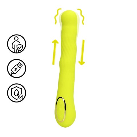 Wibrator punktu G Loveline z ruchomą końcówką limonkowy 24 cm Loveline