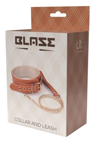 BLAZE ELITE COLLAR AND CHAIN COGNAC VEGAN LEATHER TONGA