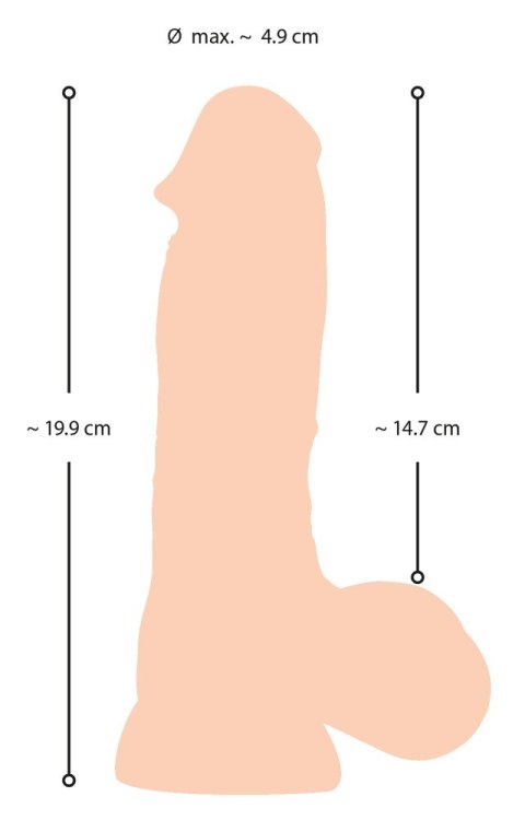 Dildo realistyczne Nature Skin z ruchomą skórą 19,9 cm TPE Nature Skin