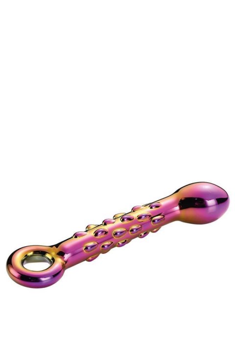 GLAMOUR GLASS RIBBED G-SPOT DILDO TONGA