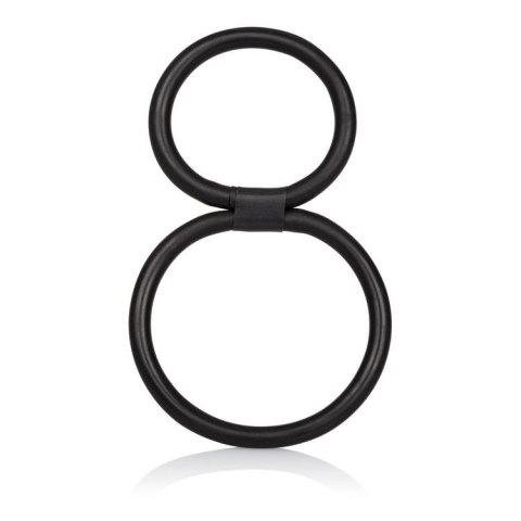 Pierścień erekcyjny gumowy Quick Release Double Helix czarny 6 cm CalExotics