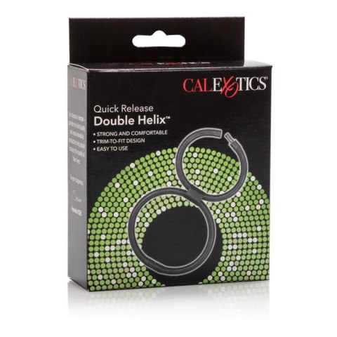 Pierścień erekcyjny gumowy Quick Release Double Helix czarny 6 cm CalExotics